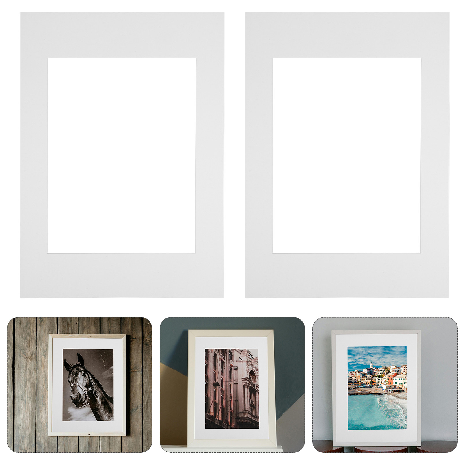 Art Craft Cardboard - 10Pcs White Cardboard Mat Board Picture