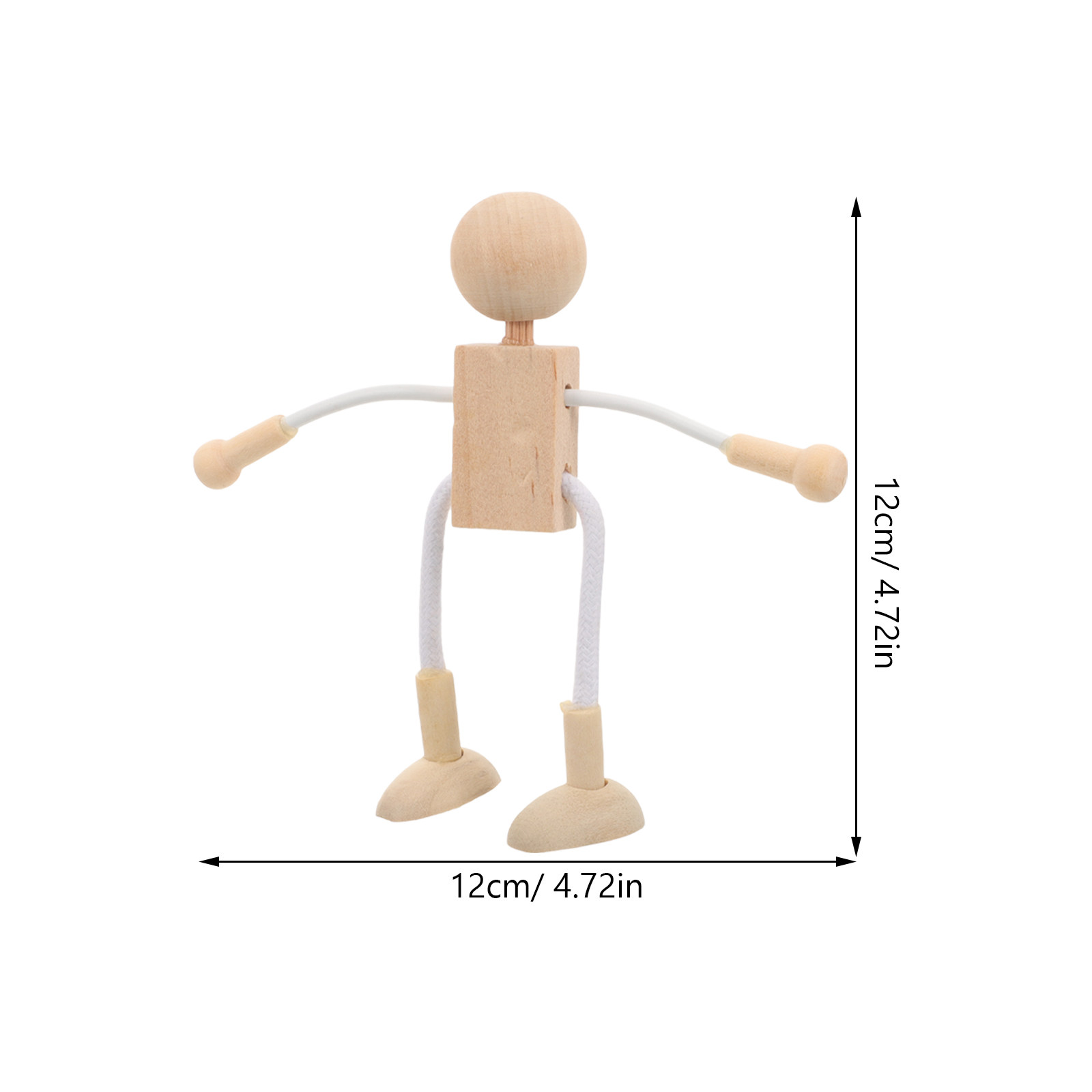 4Pcs Wooden Figure Kit Made of - Art Craft Kit ulasan dan harga