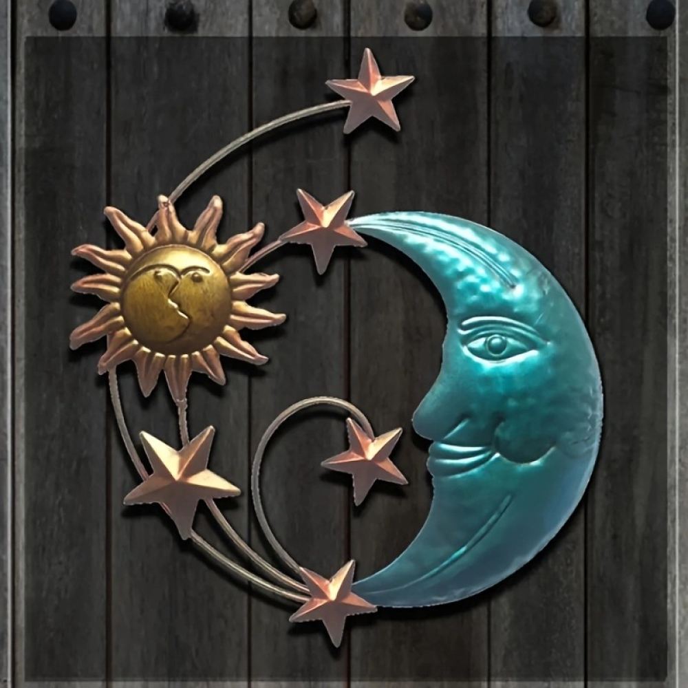 Handmade Iron Metal Moon Face  - Art And Craft For Nursery ulasan dan harga
